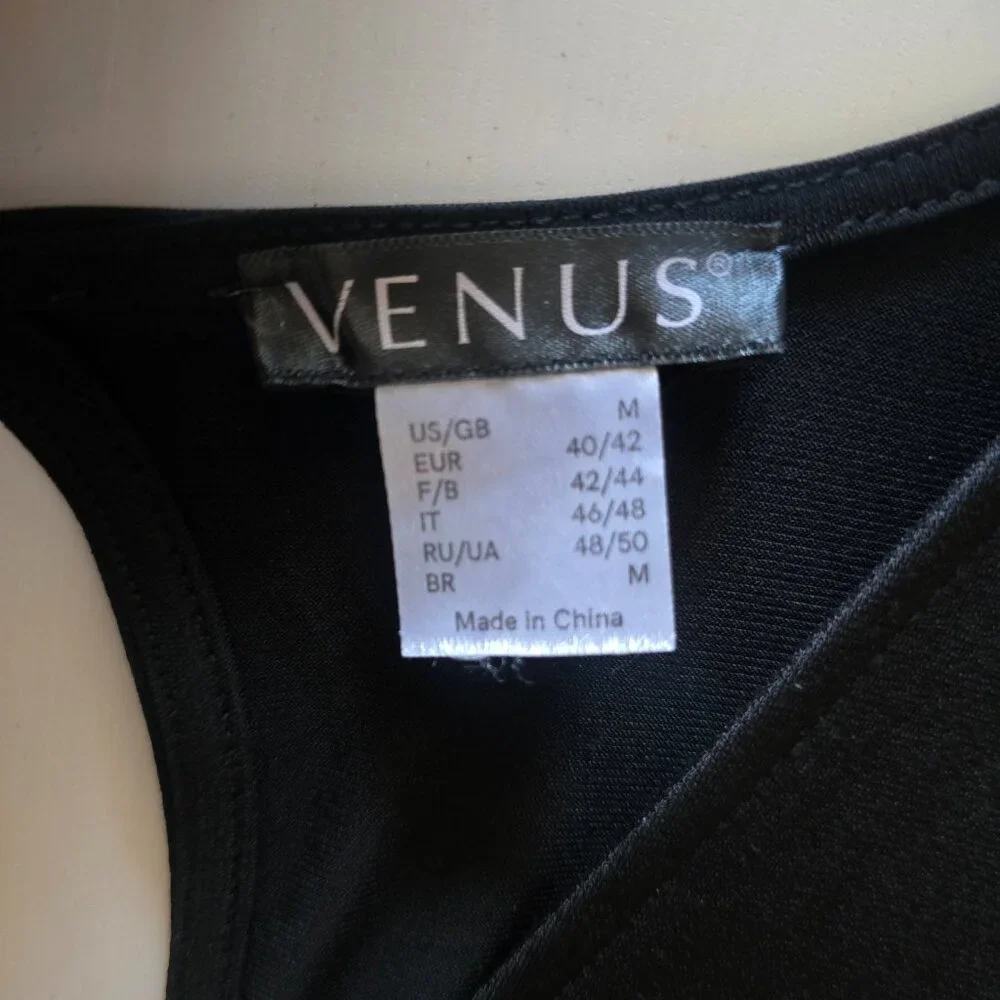 Venus Womens Black Lace Up Long Sleeve Romper Jumpsuit Size Large - Picture 5 of 7